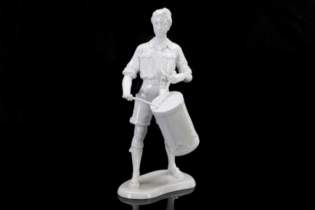 SS Allach - fine porcelain figure "HJ drummer" #31 (Förster)