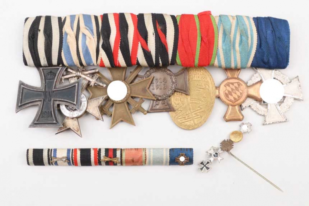 Third Reich 7-place medal bar for a Bavarian WW1 veteran