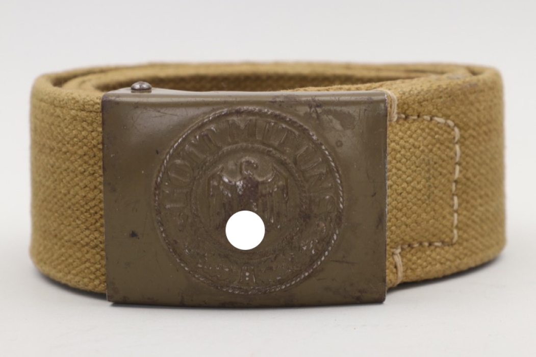 Heer EM/NCO field buckle with tab & webbing belt - Sieper