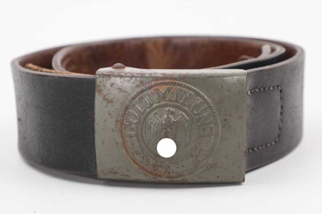 Heer field buckle "Gott mit uns" (EM/NCO) with belt - kvz 1943