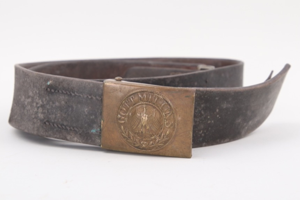 Benedix, Kurt - Reichsmarine EM/NCO buckle with Kriegsmarine belt