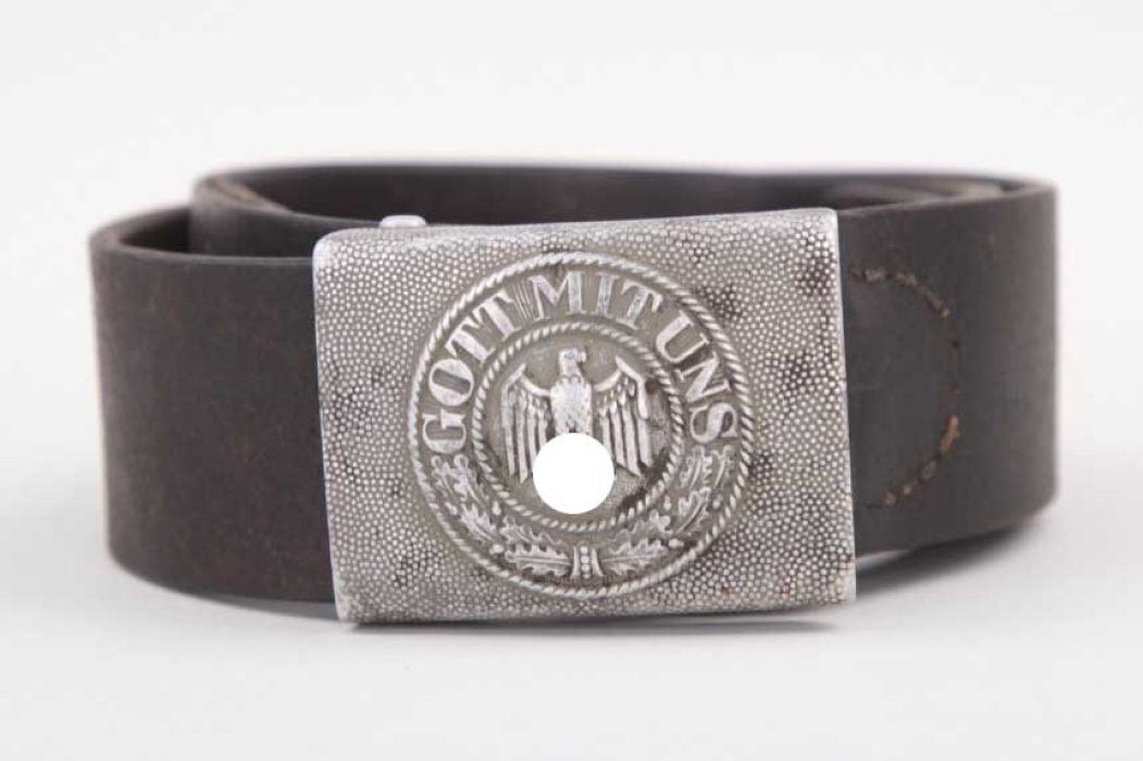 Heer field buckle "Gott mit uns" (EM/NCO) with belt - Waffenmeister