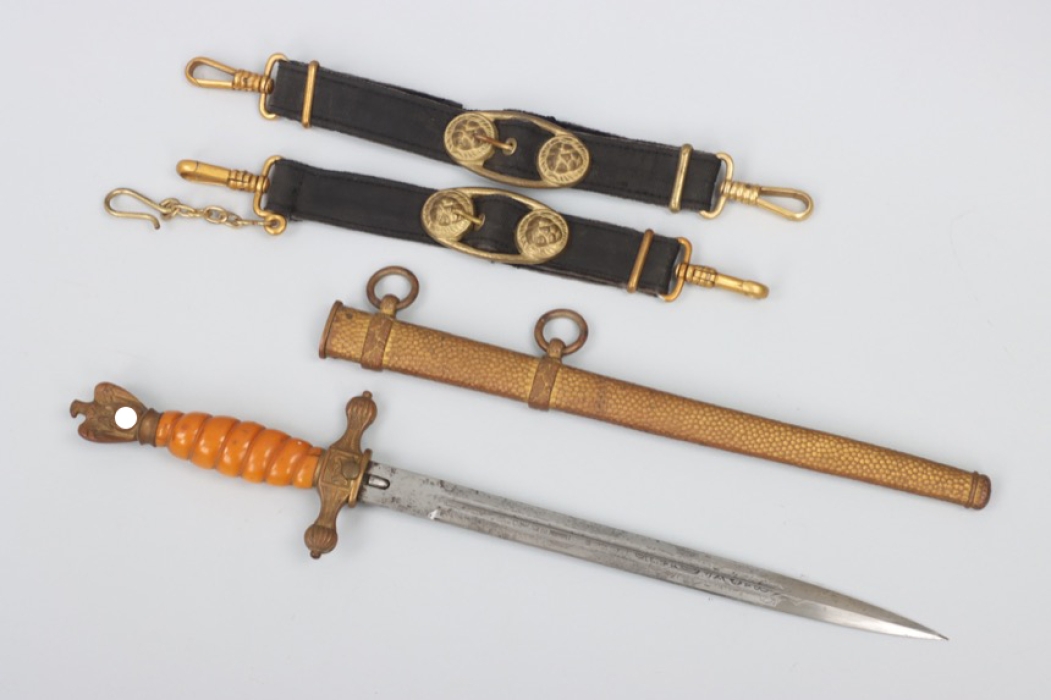 Kriegsmarine officer's dagger with hangers - Hörster