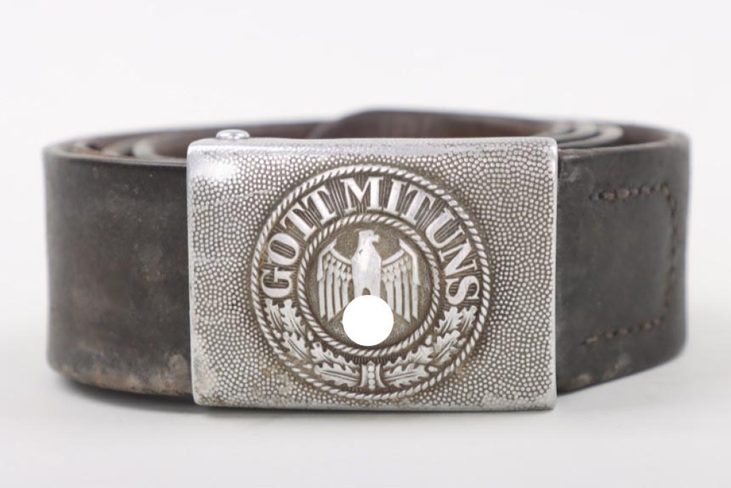 Heer field buckle "Gott mit uns" (EM/NCO) with belt