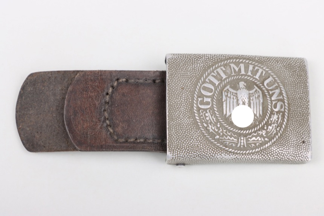 Heer field buckle "Gott mit uns" (EM/NCO) with tab