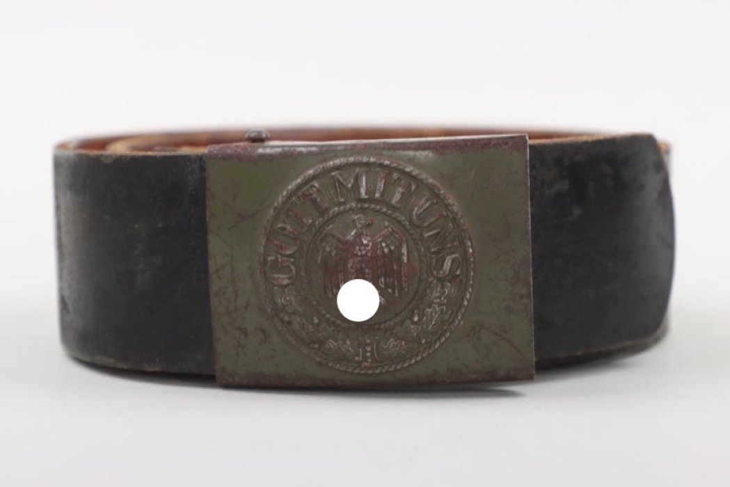 Heer field buckle "Gott mit uns" (EM/NCO) mit belt