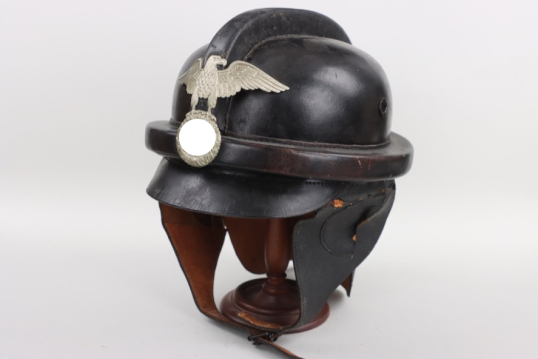 NSKK motorcyclist's leather crash helmet