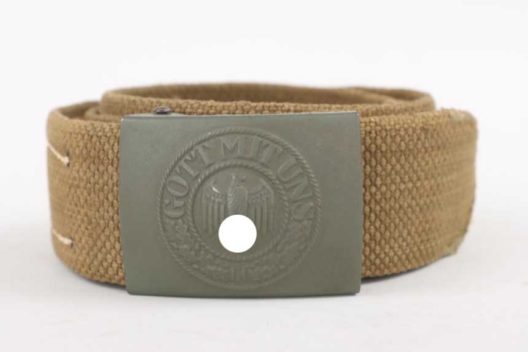 Heer EM/NCO field buckle with webbing belt - CTD 1941