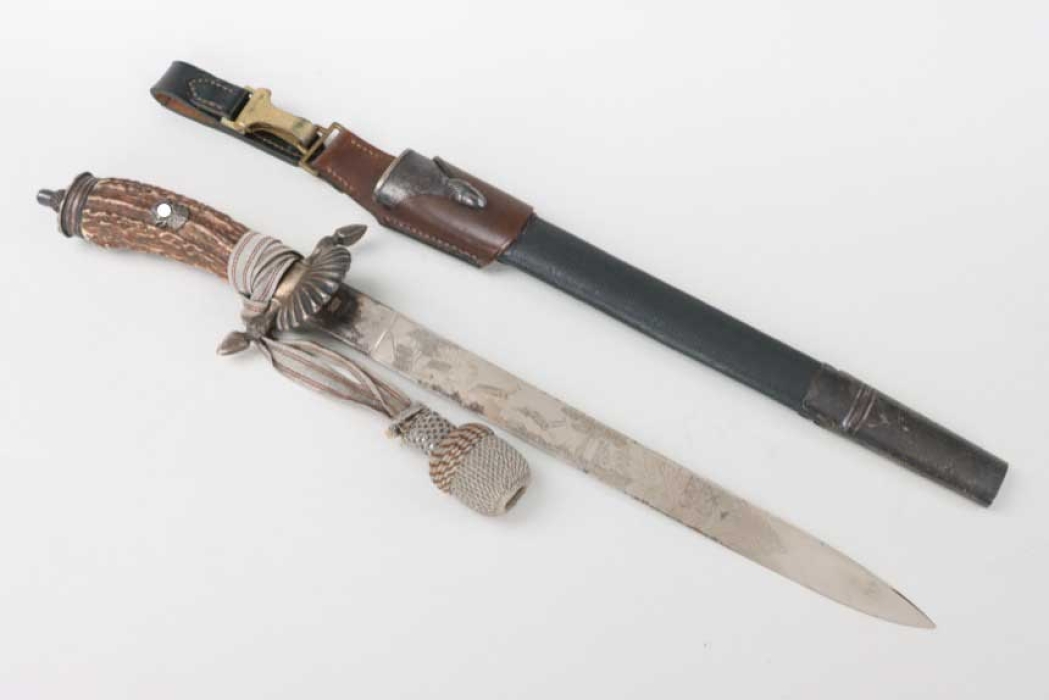 Deutsche Jägerschaft hunting dagger with frog & portepee - WMW