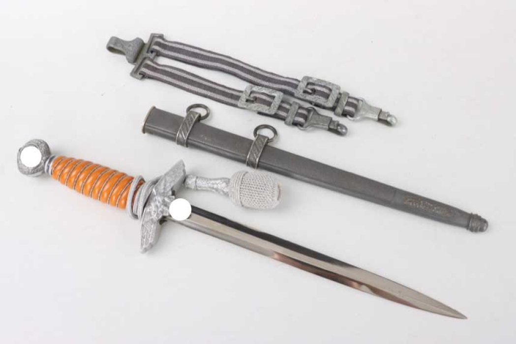 M37 Luftwaffe officer's dagger with portepee & hangers - Weyersberg + "Abnahmestempel"