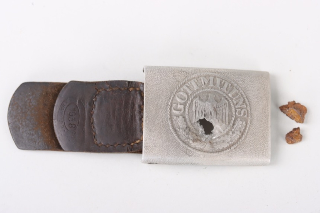 Heer field buckle "Gott mit uns" (EM/NCO) - Lehmann & Wundberg Hannover 1938