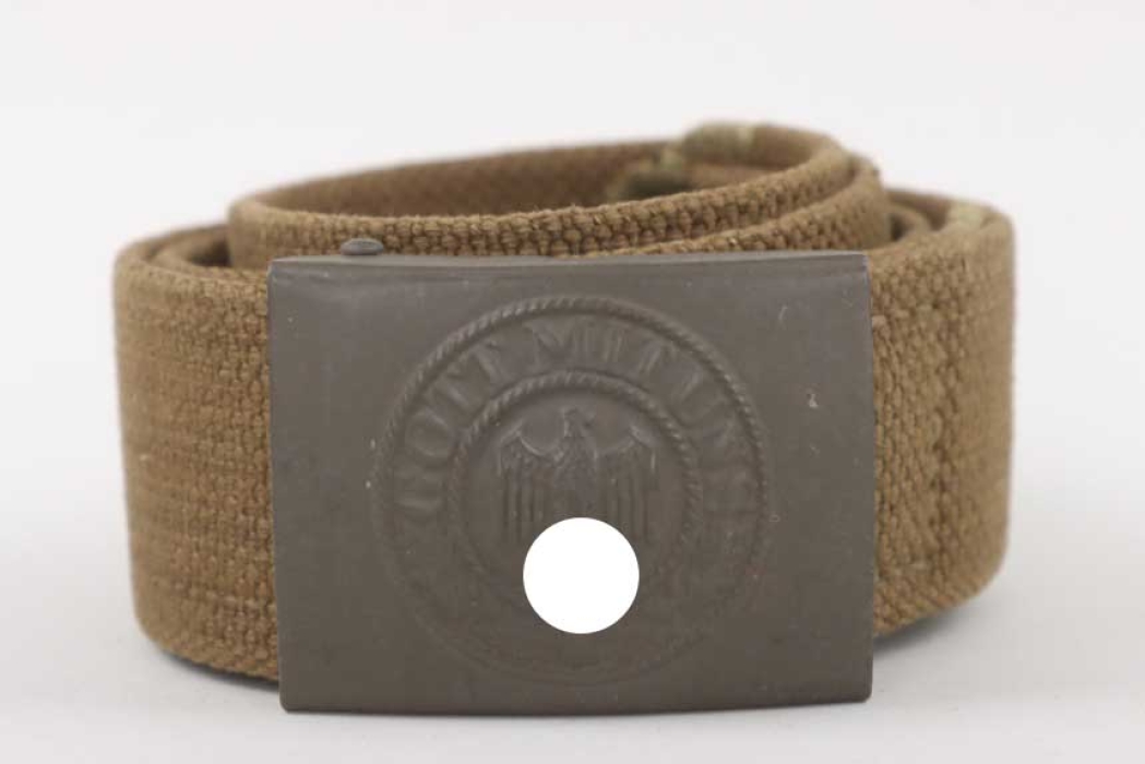 Heer field buckle "Gott mit uns" (EM/NCO) tropical with webbing belt - mint