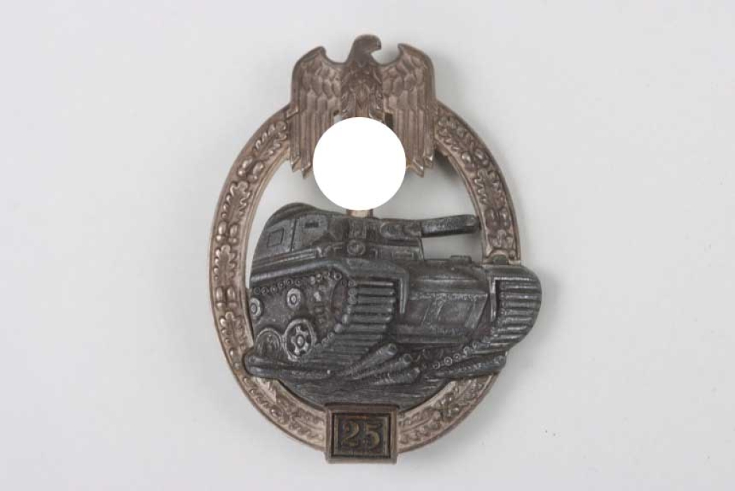 Tank Assault Badge 2nd Class "25" in Silver "JFS"