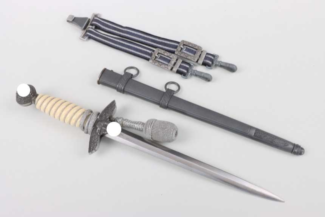 M37 Luftwaffe officer's dagger with hangers and portepee - WKC