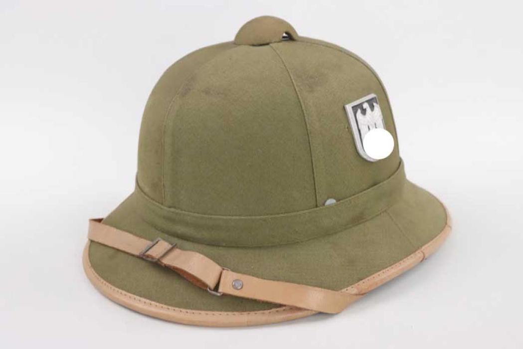 Luftwaffe Tropical pith helmet with Wehrmacht shields