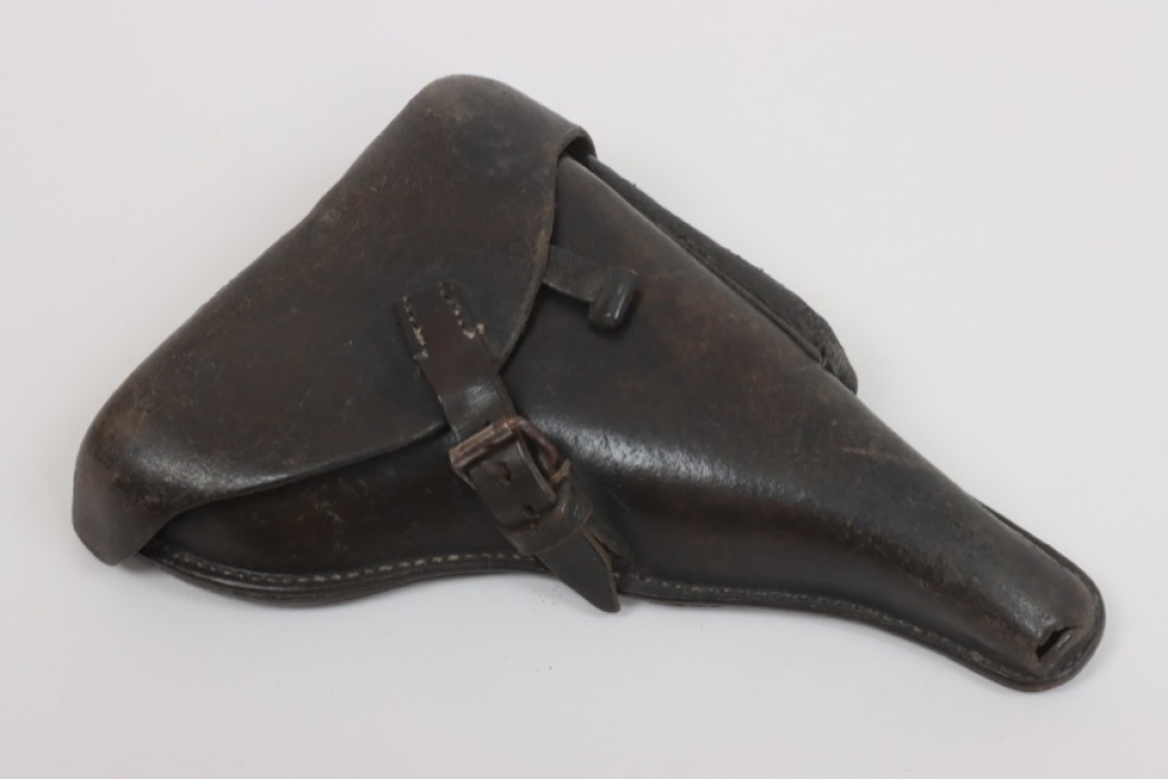 German P.08 pistol holster in pig skin leather, « DLU1942 »