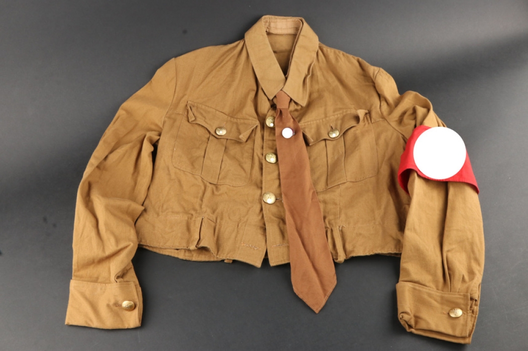 SA service shirt (brown shirt) with tie and membership badge