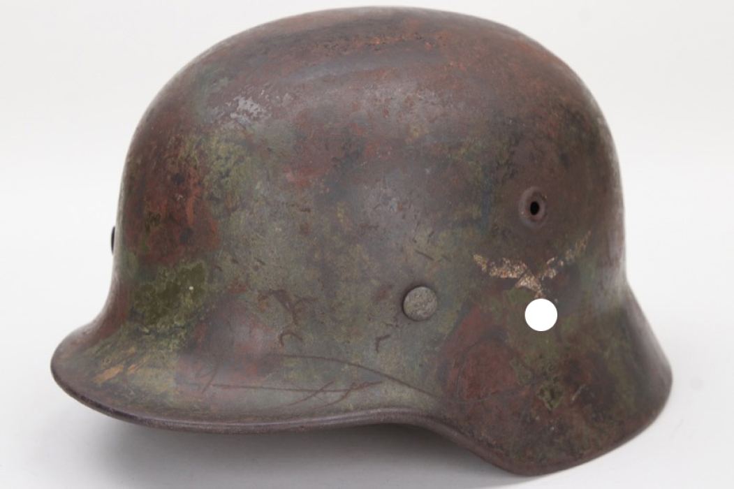 Luftwaffe M40 single decal camo helmet - Q66